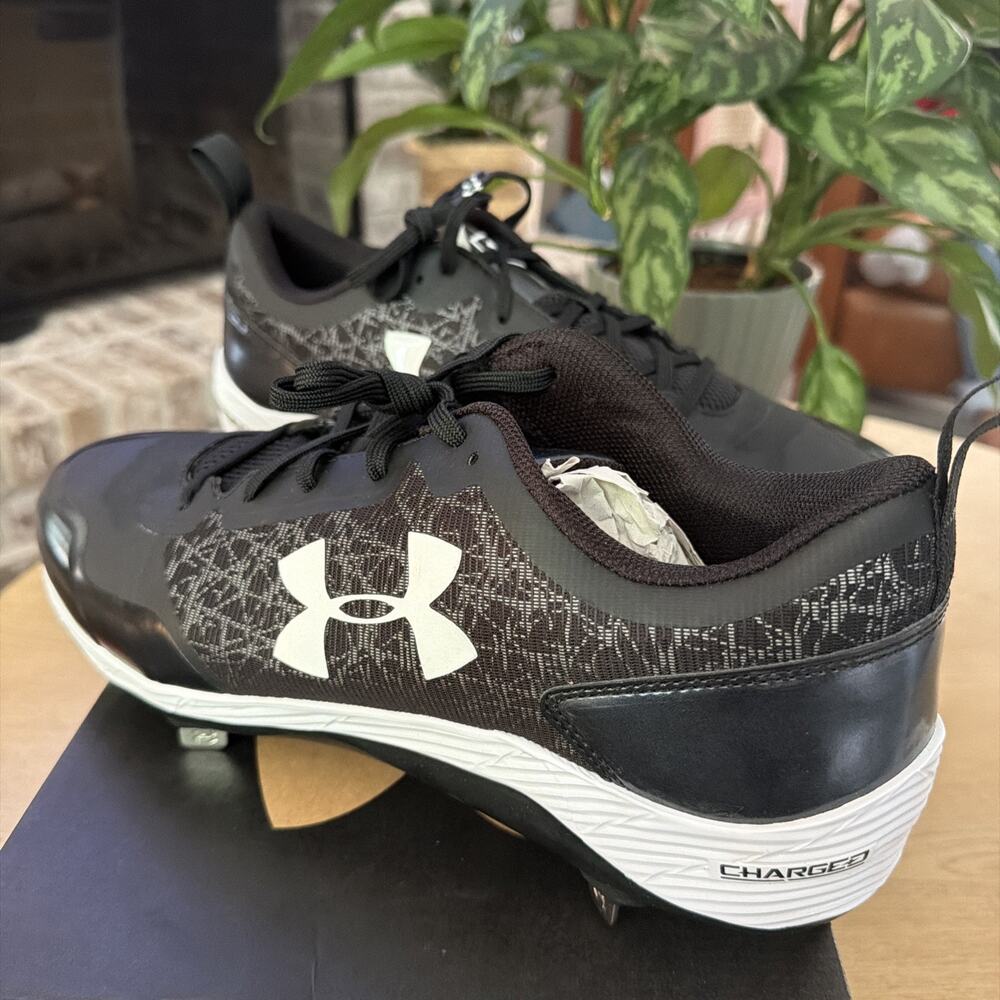 Under Armour Yard Low ST Mens 14 Black MLB Authentic Baseball Cleat 1293900-001